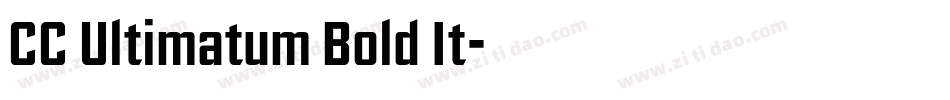 CC Ultimatum Bold It字体转换
